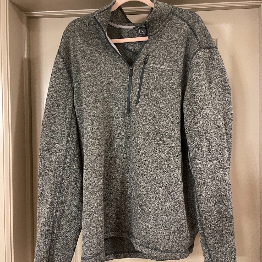 ! Eddie Bauer Quarter Zip- Dark Grey